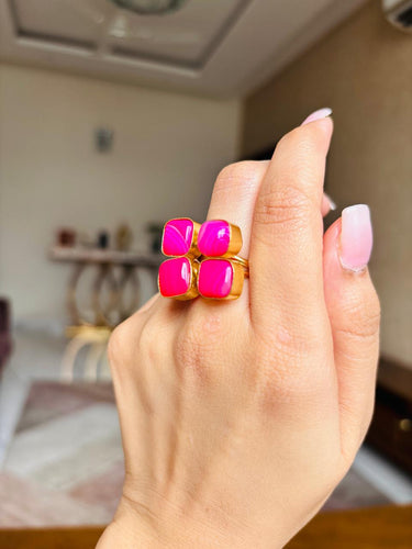 Pink Golden Stone Ring